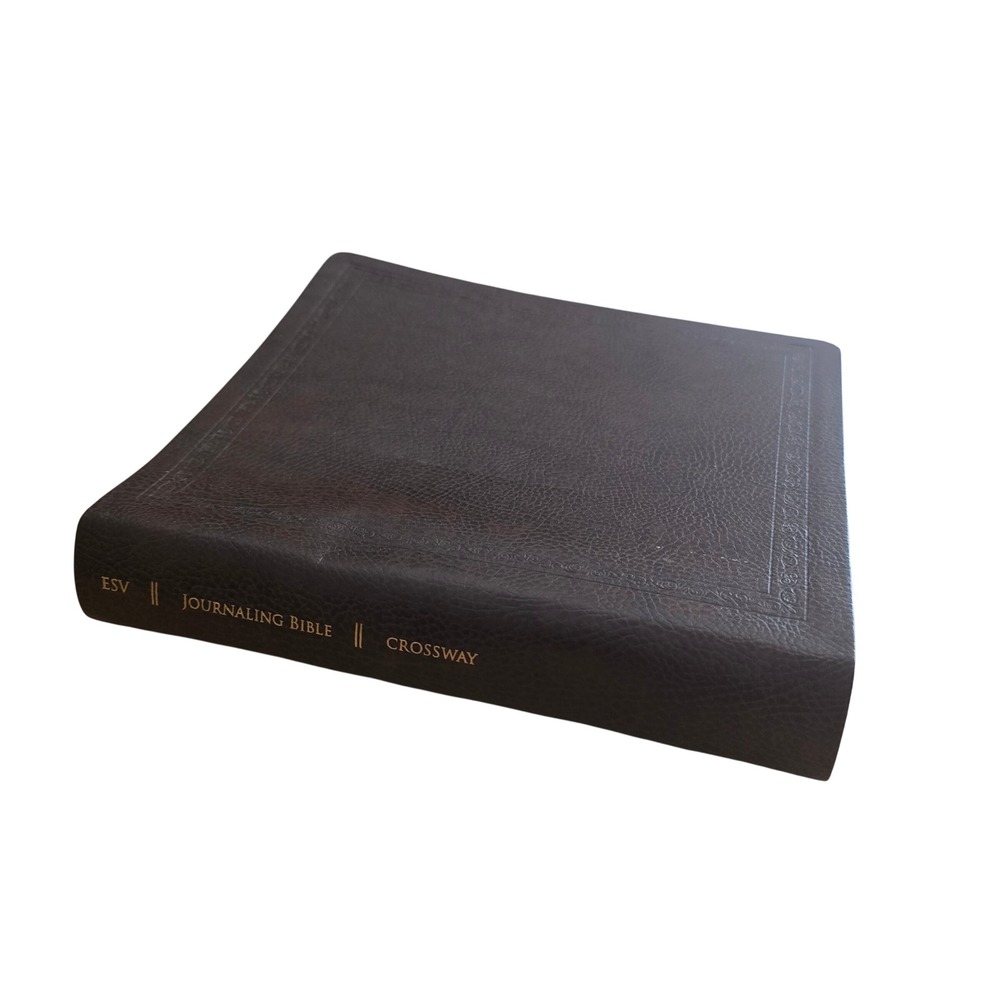 Crossway ESV Journaling Bible Brown TruTone Leather Decorative Border 2007 Text